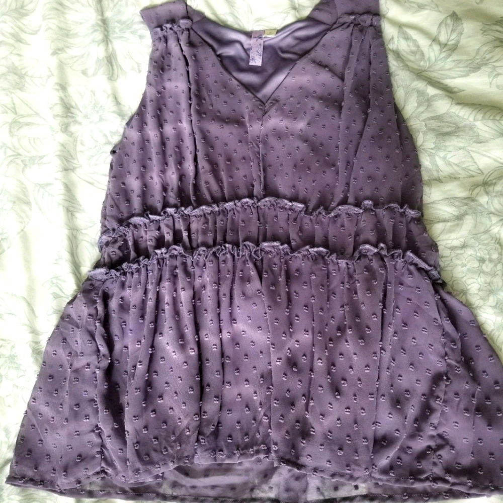 Lavender peplum top
